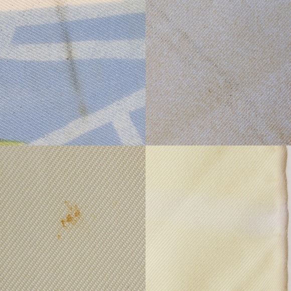 Celine CELINE scarf tropical pattern silk made in Italy yellow blue ladies - Picture 7 of 10